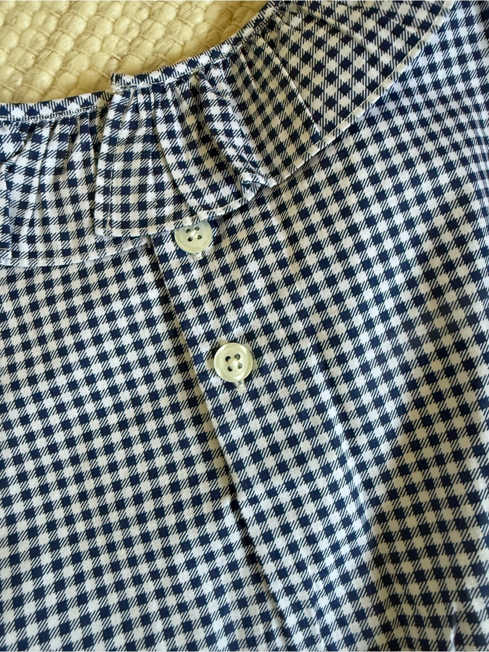 Rachel Riley Blue Gingham Ruffle Set - Picture 4 of 4
